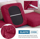hyha Waterproof Couch Cushion Covers for Pets, Non Slip Sofa Seat Cover for Dogs Washable, Soft Thick Stretch Jacquard Fabric, Sofa Slipcovers with Elastic Bottom (1 Piece for Backrest L, Wine Red) by CozyNest Decor