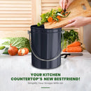 Utopia Kitchen Compost Bin for Kitchen Countertop, 1.3 Gallon Compost Bucket for Kitchen with Lid, Includes 1 Spare Charcoal Filter (Dark Purple) by GreenHaven Gardens