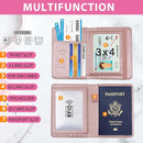 Melsbrinna Rfid Passport Holder for Travel women/Men, Cute Passport Wallet Rfid Blocking Card Slots, Rfid Passport Cover/CaseTravel Wallet, Passport Book Holder (1, Pink2) by TinyTreasures Baby Boutique