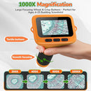 3" Screen Digital Microscope for Kids: 1000X Rechargeable Mini Pocket Portable Miniscope Magnifying Glass 4K Coin Jewelry Loupe Edu Science STEM Toy Xmas Gift 4-12 Boys Girls by TinyTreasures Baby Boutique