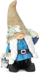 Leekung Gnome Statue Garden Decor - Ocean Gnome Figurine for Patio Lawn Yard Backyard Outdoor Indoor Home Decoration,Summer Gnomes with Shells Starfish,Swedish Beach elf tomte, for Women by GreenHaven Gardens