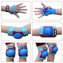 Youth/Kids Knee Pads Elbow Pads Wrist Guards Protective Gear Set for 3-15 Years Child Roller Skates, Skateboard, Cycling, Inline Skating, BMX Bike, Balance Bike, Scooter Riding and Other Outdoor Sports by TinyTreasures Baby Boutique