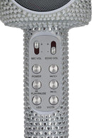 Sing-Along Bling Bluetooth Karaoke Microphone and Bluetooth Stereo Speaker All-in-One (Silver Bling) by TinyTreasures Baby Boutique