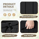 JUMMICO 31 Gallon Resin Deck Box Waterproof Indoor Outdoor Storage Boxes for Patio Furniture Cushions and Garden Tools (Black, 31gallon-2 Packs) by CozyNest Decor