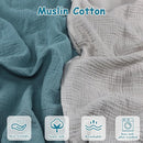 Hooyax Baby Lounger Cover 2 Pack - 100% Muslin Cotton Newborn Lounger Pillow Covers Only, Soft Breathable Infant Lounger Cover with Reinforced Stitching, Fits Most Standard Baby Loungers (Blue Grey) by TinyTreasures Baby Boutique