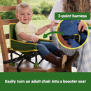 Bright Starts John Deere Pop 'N Sit Portable Booster Chair, Floor Seat, Indoor/Outdoor Use, Compact Fold, Green and Yellow, 6 Mos - 3 Yrs by TinyTreasures Baby Boutique