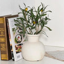 SIDUCAL Ceramic Rustic Farmhouse Vase | 6 Inch Pottery Decorative Boho Flower Vase for Home Decor, Table, Living Room, Bathroom Decoration, Shelf Decor, Mantel, Wedding, White by GreenHaven Gardens