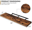 Fun Memories Floating Shelves - 12 Inch Rustic Wooden Wall Shelves - Extra Deeper & Thicker Wall Mounted Storage Shelf for Living Room, Kitchen, Farmhouse - 48" W x 12" D x 1.8" H - Brown by CozyNest Decor