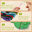 TUZT My First Sewing Kit for Kids - Monster Sewing Craft Kit for Beginners with 12 Pre-Cut Monster Plush Toys, Scissor, Plastic Needles & Thread, DIY Felt Crafts Project for Girls & Boys Ages 4-12 by TinyTreasures Baby Boutique