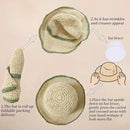 Floppy Big Beach Straw Hats for Women Foldable Summer Wide Brim Packable Sun Hat Womens Travel Straw Fedora Hat by GreenHaven Gardens