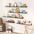 Floating Shelves for Wall, Picture Ledge Shelf 48 Inch Solid Wood Set of 2, Rustic Wall Shelves with Lip, Kids Bookshelf, Photo & Picture Live Edge Floating Shelves for Bedroom, Living Room, Kitchen by CozyNest Decor