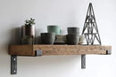 Urban Legacy Reclaimed Barn Beam Deep Shelves | Deep Shelves with Brackets Included, Set of 2 | (Natural Full Profile Bracket, 36" x 11.5" x 3") by CozyNest Decor