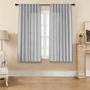Joydeco Linen Curtains 63 inches Long 2 Panel Sets for Living Room, Light Filtering Drapes with Rod Pocket Back Tab, Ebony Grey Window Long Curtains by CozyNest Decor