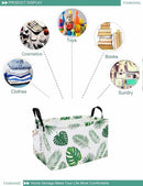FANKANG Storage Bins, Nursery Hamper Canvas Laundry Basket Foldable with Waterproof PE Coating Large Storage Baskets for Kids Boys and Girls, Office, Bedroom, Clothes,Toys(Rec-Leaf ） by TinyTreasures Baby Boutique