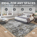 9x12 Area Rugs for Living Room Rug Washable: Modern Large Rug for Dining Room Bedroom Carpet Non Slip 9 by 12 Indoor Abstract Nursery Home Office Black Gold by TinyTreasures Baby Boutique