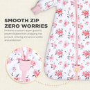 Mama Cheetah Baby Sleep Sack with Sleeves, 0.5 TOG Organic Cotton Wearable Blanket and Two-Way Zipper, Swaddle Transition Long Sleeve Sleeping Bag for Newborn Infant Toddler, 6-12 Months by TinyTreasures Baby Boutique