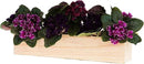 20" Rectangular Rustic Wood Planter with Plastic Liner l Rose Wood l Country Style, Home and Wedding Decorations, Garden Ornaments (20x4 Set of 2, Rose Wood) by GreenHaven Gardens