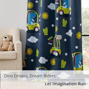 Kids Dinosaur Blackout Curtains - 2 Panels, Each W52*L84 with 100% Blackout, Thermal Insulated, and Noise Reducing, Perfect for Kids Room, Bedroom, Nursery by TinyTreasures Baby Boutique
