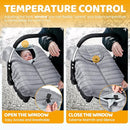 Orzbow Winter Car Seat Cover - Baby Car Seat Cocoon Cover for Boys & Girls, Warm Carseat Canopy Cover to Protect Baby from Wind, Rain & Snow, Waterproof, Universal Fit for Infant Car Seat, Light Grey by TinyTreasures Baby Boutique