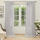 MYSKY HOME 108 Inches Long Ceiling Curtains, Light Filtering Boho Window Sheer Drapes for Living Room Patio Sliding Door Back Tab Elegant Look, 50" Wide x 108" Long, Light Grey, 2 Panels by CozyNest Decor