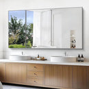 36x72inch Bathroom Mirror, Silver Rectangle Mirror with Thin Metal Frame, Large Rectangular Wall Mirrors for Bathroom, Living Roomm, Hair Salon, Big Farmehouse Mirror Hang Horizontal/Vertical by CozyNest Decor