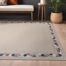 Beverly Rug Outdoor Rug 5x7 Modern Bordered Area Rugs for Indoor and Outdoor Patio Easy to Clean Non Shedding Living Room Porch Garden Washable Outside Carpet (5 x 7 Beige) by CozyNest Decor