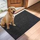 JSEI Dirt Trapper Door Mat 32"x48" Non-Slip Washable Entrance Mat, Dog Doormats, Absorbent & Fade-Resistant Floor Mats, Low Profile Welcome Mats for Entryway, Front Door, and Inside Entrance, Black by CozyNest Decor