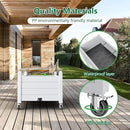 Horticulture Garden Bed, Divisible Resin Planter Box for Backyard, Patio, Balcony, with 4 Legs and 4 Swivel Lockable Wheels(Ashen,43.31 * 17.72 * 17.56) by GreenHaven Gardens