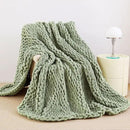 Admitrack Chunky Knit Blanket Throw, 100% Hand Knit Chenille Throw Blanket for Sofa & Home Decor, Soft and Cozy Knitted Throw Blankets (Sage Green, 60""x80""), XNR010 by CozyNest Decor
