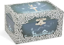 Jewelkeeper Girl's Musical Jewelry Storage Box with Twirling Fairy Blue and White Star Design, Swan Lake Tune by TinyTreasures Baby Boutique