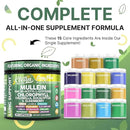 Clean Nutra Mullein NAC Supplement Spirulina Chlorella Ginger Licorice Mulberry Astragalus Root Oregano Turmeric with Chlorophyll Berries Detox Cleanse Respiratory Lung Health 90 Capsules by CozyNest Decor