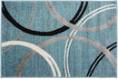 Rugshop Modern Wavy Circles Design Area Rug 2' x 3' Blue by TinyTreasures Baby Boutique