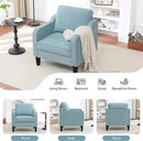 Accent Chair for Living Room, Mid Century Modern Reading Chair for Bedroom, Upholstered Armchair with Side Pockets, Comfy Single Sofa Side Chair for Office, Apartment, Small Room, Teal Green by CozyNest Decor