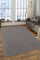Non-Slip Washable 5x7 Area Rugs for Living Room Bedroom, Ultra Soft Bedside Rug, Indoor Floor Carpet for Kids Girls and Boys, Dorms, Nursery Rooms, Non-Skid Area Rug, Flower Grey, 5' x 7' by TinyTreasures Baby Boutique