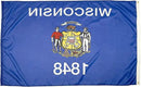 FlagSource Wisconsin Nylon State Flag, Made in the USA, 5x8'