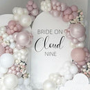 Bride On Cloud Nine Decal - Bride Shower Party Decorations, Wedding Engagement Bride-to-Be Bachelorette Party Supplies, Balloon Arch Background Wall Decor Cloud Sign Decal(Cloud Nine Decal) by TinyTreasures Baby Boutique