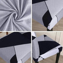JQinHome Pattern Chair Covers for Dining Room Set of 4, High Stretch Removable Washable Parsons Chair Slipcover for Home Party Hotel Wedding Ceremony (White Grey,4PCS) by CozyNest Decor