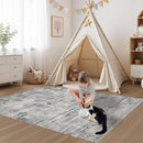 Area Rug for Living Room: 3x5 Washable Neutral Abstract Modern Soft Rugs Non Slip Indoor Floor Stain Resistant Carpet for Bedroom Dining Room Office Nursery - Gray by TinyTreasures Baby Boutique