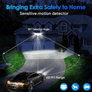Energetic Solar Outdoor Lights, 1800LM 192 LED Security Motion Sensor Outdoor Lights with Remote Control, IP65 Waterproof Floodlight, 3 Head Motion Detected Spotlight for Garage, Pack of 2 (White) by GreenHaven Gardens