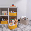 Shelf Storage Baskets for Organizing|Decorative Basket for Closet Storage|Toy Baskets&Bins|Small Woven Rope Baskets-13x8.66x5.11’’,Durable&Stylish,Oval 3 Packs Yellow by TinyTreasures Baby Boutique