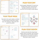 Undated Daily Planner – 1-Year B5 Productivity Organizer with Two-Page Weekly Spread, Goal Setting, Habit Tracker, Weekly & Monthly Pages – Hardcover Time Management Notebook (Orange) by TinyTreasures Baby Boutique