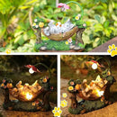 Afirst Solar Cat Statue Garden Figurine, Resin Figurine with Solar Lights Outdoor Decorations for Lawn, Patio, Balcony, Yard Ornament by GreenHaven Gardens