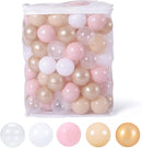 GOGOSO Ball Pits Balls for Toddlers Pack of 50 100 200 Plastics Shape Ball Non-Phthalate Non-BPA Non-Toxic 2.2-Inch Crush Proof Play Balls by TinyTreasures Baby Boutique