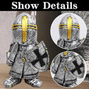 nezababy Knight Gnomes Guard Garden Statue Decoration Medieval Wee Crusader Battle Swordsman Fighting Outdoor Figurines Lawn Decor Resin (C) by GreenHaven Gardens