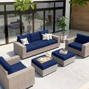 hyha Waterproof Couch Cushion Covers, Sectional Sofa Slipcovers Washable, L Shape Chaise Dog Couch Covers for Sectional Sofa, Universal Furniture Protector (1 Piece for Chaise XL, Navy) by CozyNest Decor