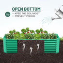 Land Guard 6×3×2 ft Galvanized Metal Raised Garden Bed, 2FT Deep Root Elevated Planter Box Steel Large Vegetable Flower Bed Kit(Green) by GreenHaven Gardens