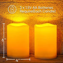 Homemory 6" x 4" Large Waterproof Outdoor Flameless Candles with Remote Control and Timer, Battery Operated Flickering LED Pillar Candles for Indoor Outdoor Lanterns, Porch, Long Lasting, Set of 2 by CozyNest Decor