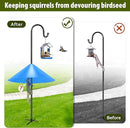 Squirrel Baffle for Bird Feeder Pole, 19 Inch Baffles Guard for Outdoor, Squirrel Proof Bird Feeders Baffle, Shepherd's Hook for Outside (Blue) by GreenHaven Gardens