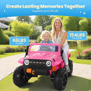 Toddler Ride On Truck Electric Car Kids Ride On Truck Car Ride on Toys for Kids Ages 3+ Large Battery Powerful Jeep with Remote Control 2 Speeds LED Light Horn Music Toddlers(Pink) by TinyTreasures Baby Boutique