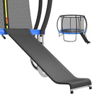 Ergonomic Trampoline Slide with Buffer Region for Children Kids, Outdoor Trampoline Slide Attachment, Heavy Duty Steel, Frame, Easy to Assemble (Silvery) by TinyTreasures Baby Boutique
